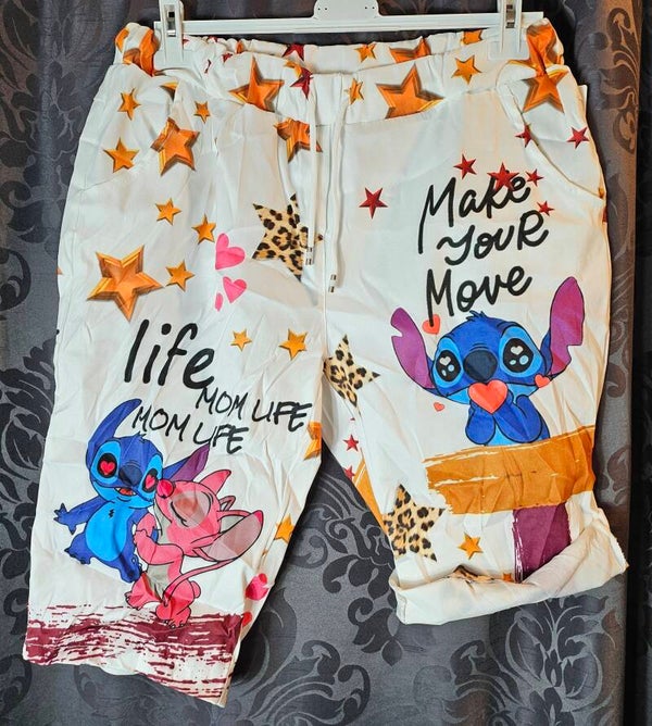 Stretchhose kurz "Stich", Gr. 44, 1x verfügbar