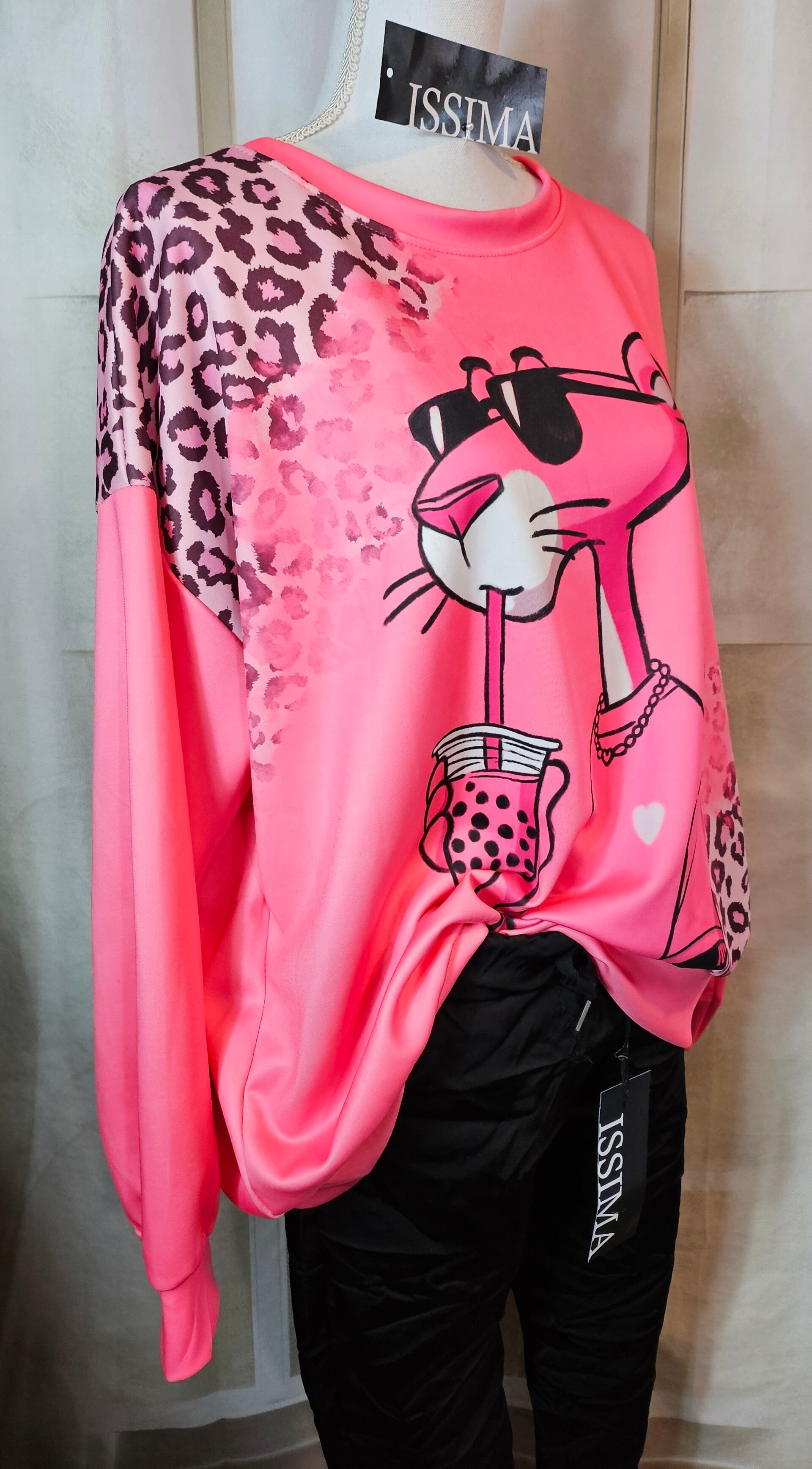 Pullover pink "Pink Panther', Gr. onesize bis 42/44 von ISSIMA