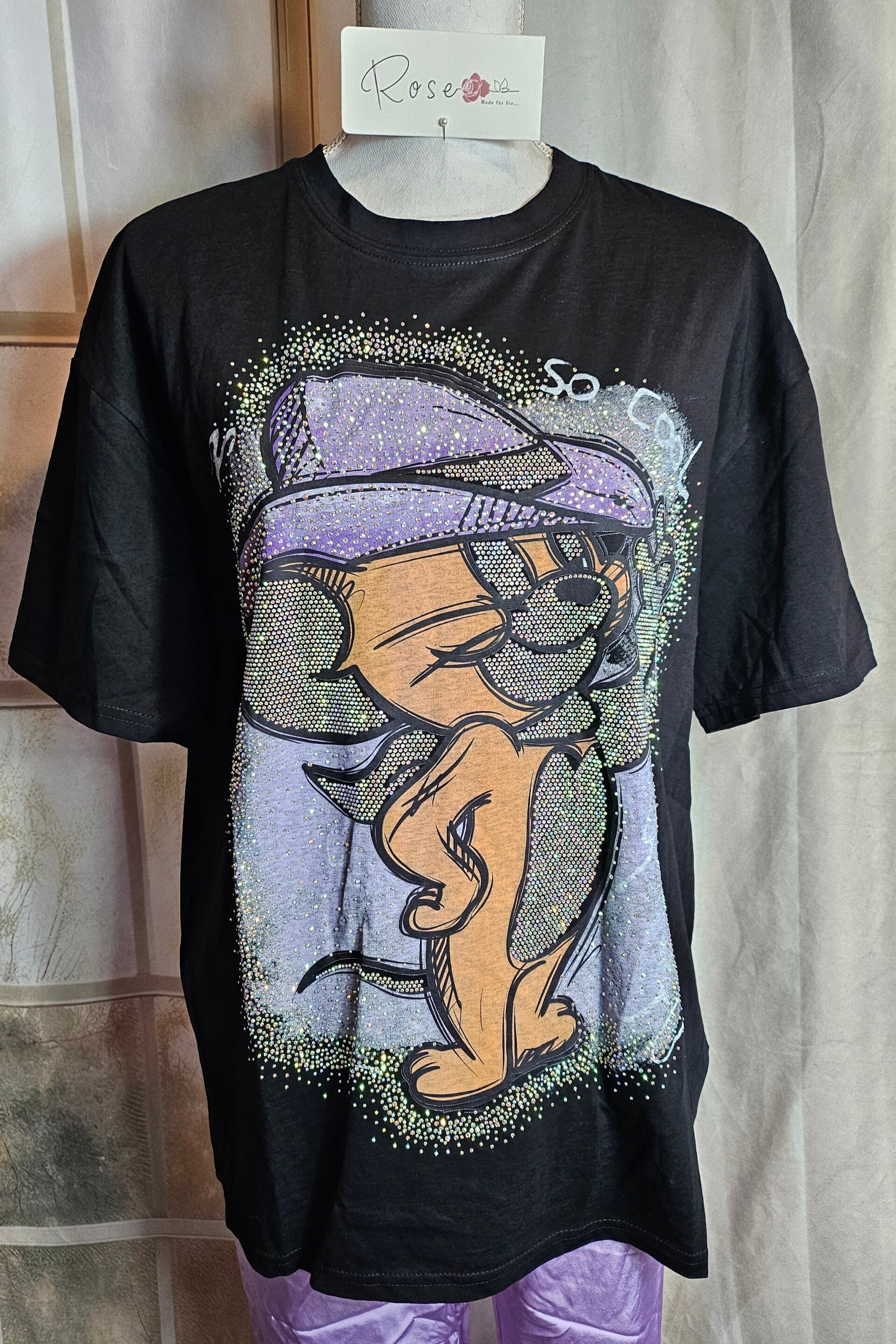 Shiny Stretchhose flieder, Gr. onesize bis 42/44