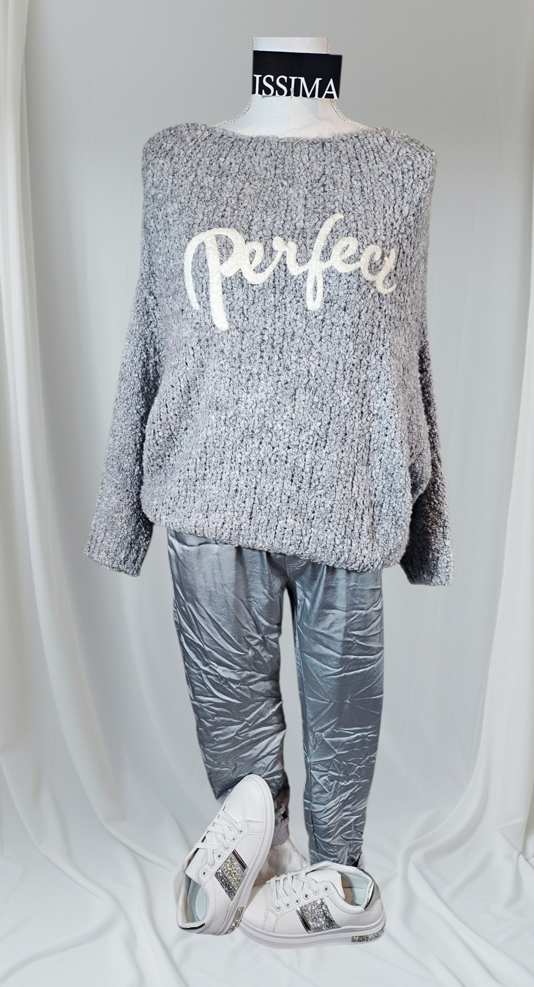 Pullover grau "Perfect", Gr. onesize bis 42/44