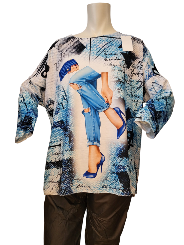 Shirt mit "High heels", Gr. 36 - 42/44 - 1x verfügbar