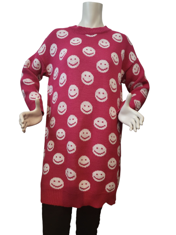 Pullover pink "Smiley", Gr. 38 - 44 - 1x verfügbar
