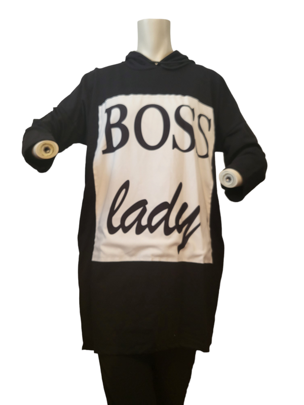 Pullover schwarz "Boss Lady", Gr. 38 - 42 - 1x verfügbar