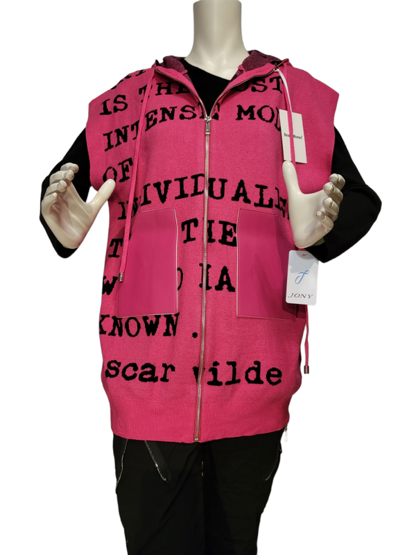 Weste pink "Oscar Wilde", Gr. S/M   - 1x verfügbar
