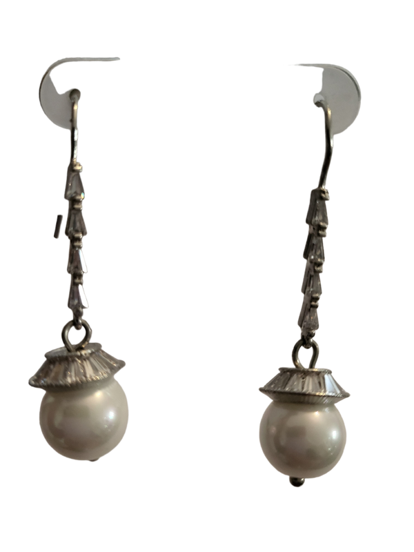 Ohrstecker/Hänger mit weisser Perle - 1x verfügbar