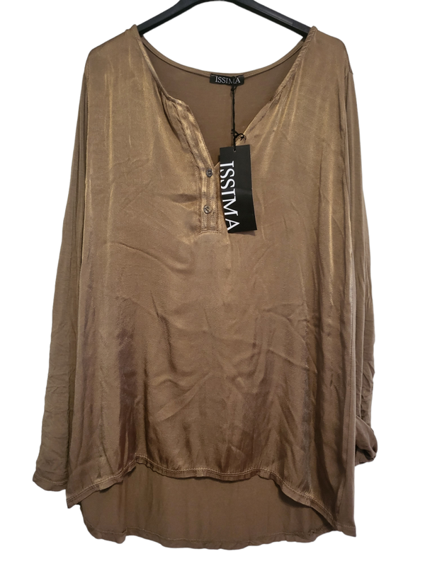 Langarmshirt braun, Gr. 38 - 42 - 1x verfügbar