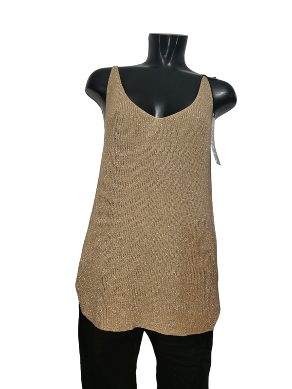 Strick-Trägertop camel, Gr. 36 - 40/42 - 1x verfügbar