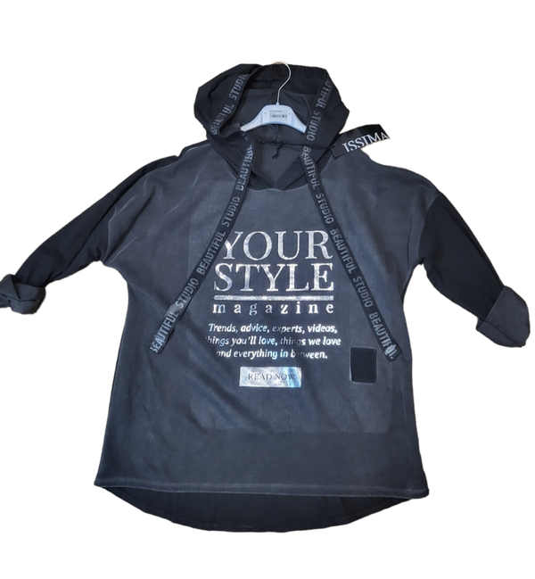 Pullover grau/schwarz "your style", Gr. 36 - 42, 1x verfügbar