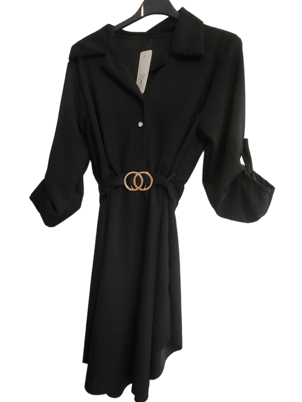 Longbluse schwarz, Gr. 36 - 40 - 1x verfügbar