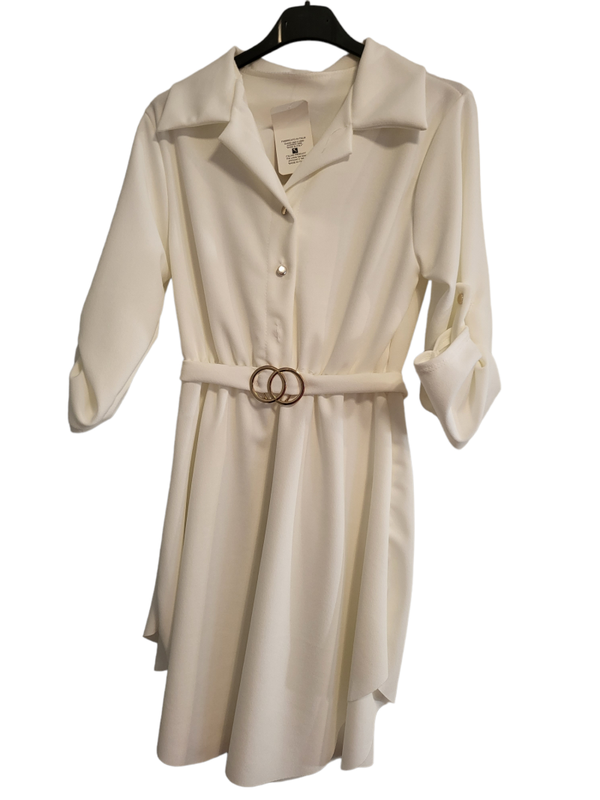 Longbluse weiss, Gr. 36 - 40 - 1x verfügbar