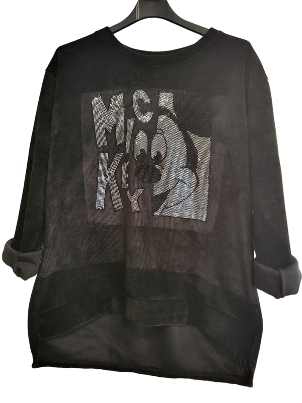 Pullover schwarz "Mickey Maus", Gr. 38 - 42 - 2x verfügbar