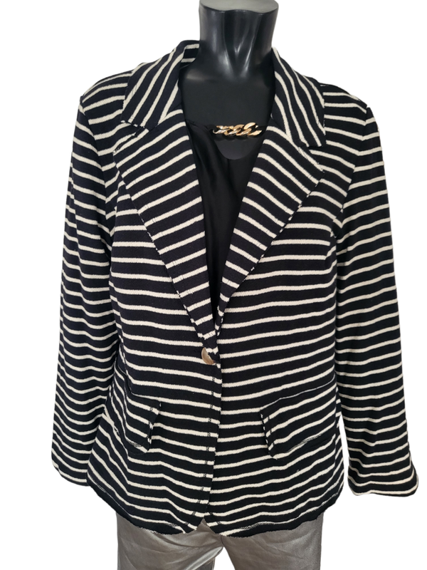 Blazer schwarz/weiss gestreift, Gr. 38 - 42/44