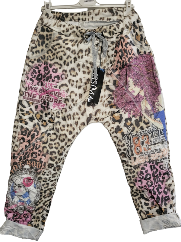 ISSIMA Baggy pants stretch "Frau" lila, Gr. 36 - 40/42 - 1x verfügbar