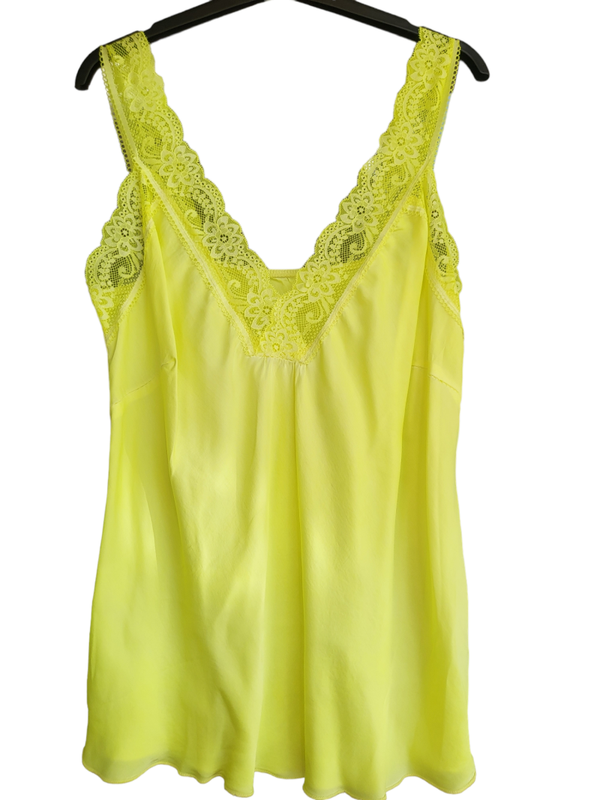 Trägershirt mit Spitze "gelb", Gr. 38 - 42 - 1x verfügbar