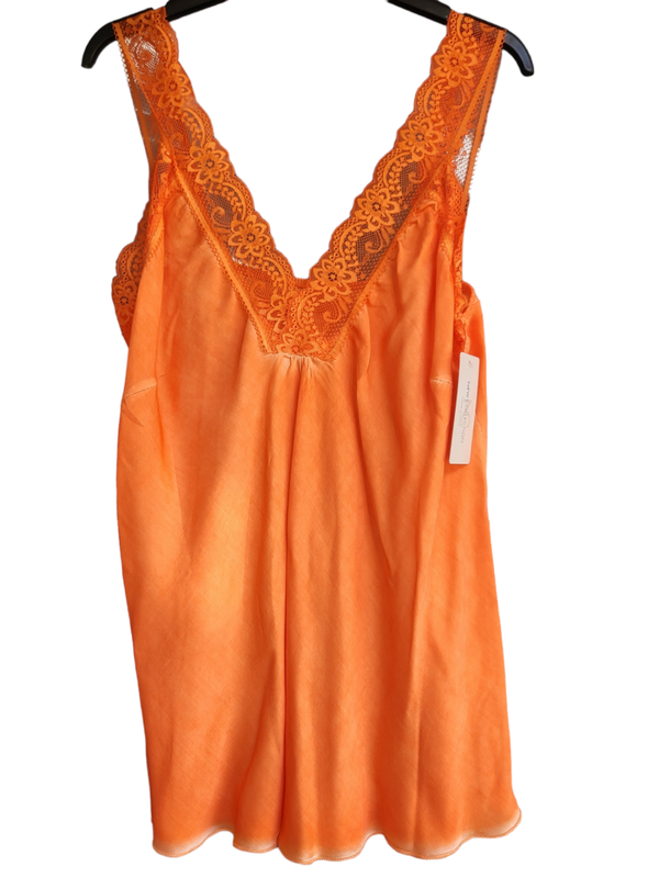 Trägershirt mit Spitze "orange", Gr. 38 - 42 - 2x verfügbar
