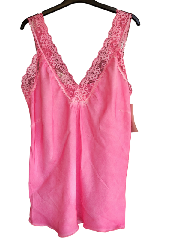 Trägershirt mit Spitze "Barbie pink", Gr. 38 - 42 - 2x verfügbar