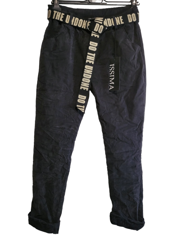 ISSIMA Stretchhose grau mit Gurt, Gr. 38 - 40/42, 1x verfügbar