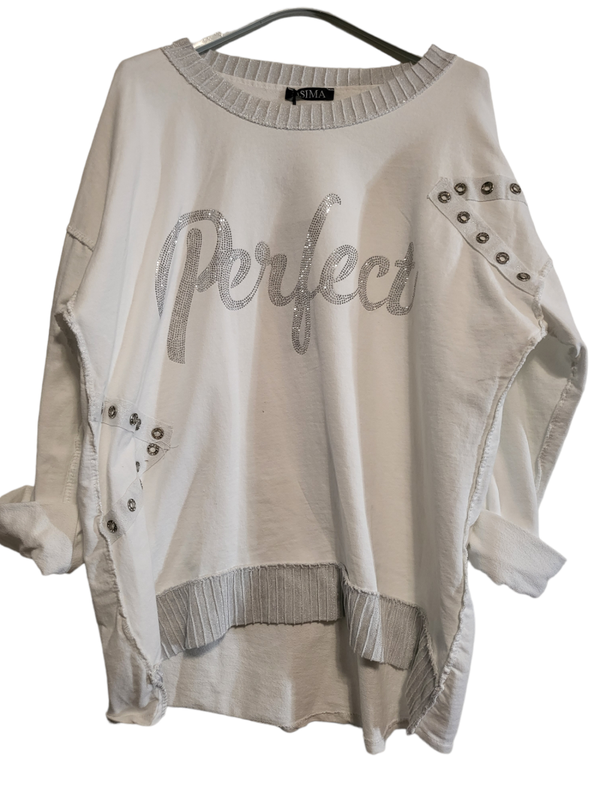 Pullover weiss "Perfect", Gr. 38 - 42/44- 1x verfügbar