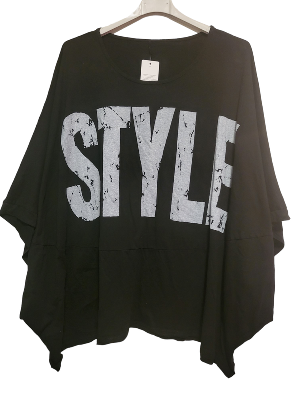 Shirt "Style" schwarz, Gr. 40 - 48, 1x verfügbar