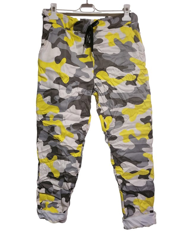 Stretchhose camouflage grau/gelb, Gr. 38 - 42, 2x verfügbar