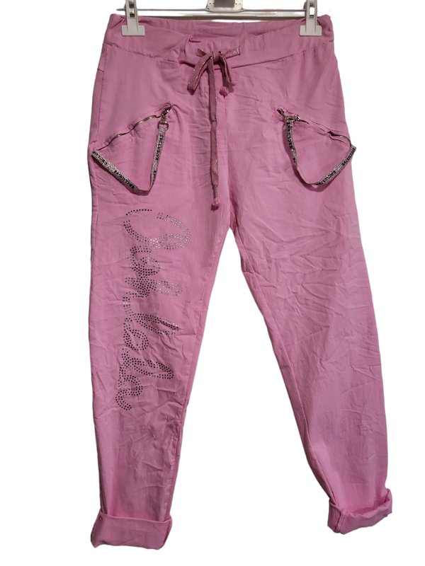 Stretchhose rosa "oohlala", Gr. 38 - 42, 1x verfügbar