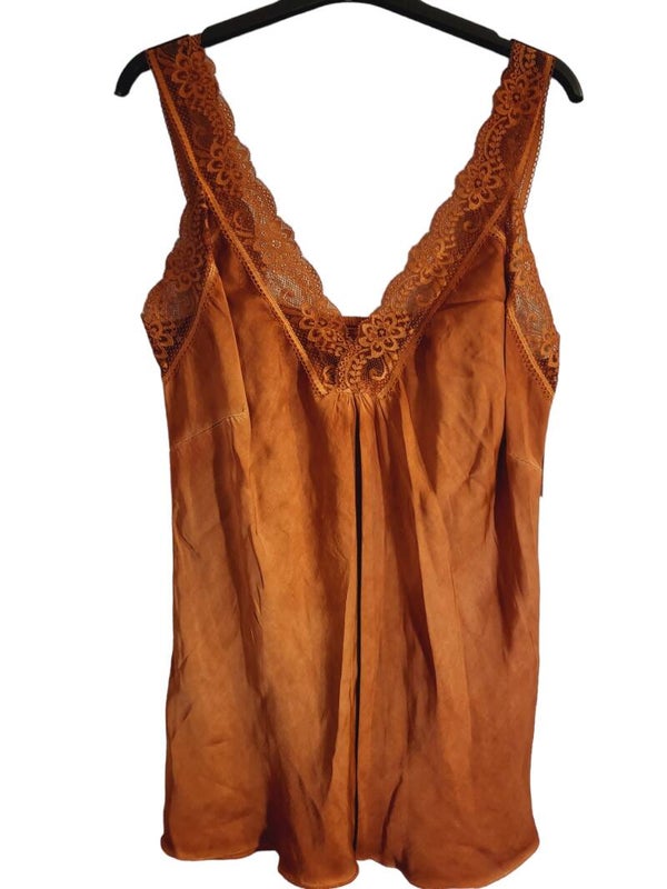 Trägershirt mit Spitze "rost", Gr. 38 - 42 - 1x verfügbar