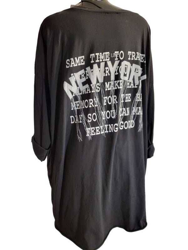 Sweatshirt schwarz "New York", Gr. 38 - 44/46, 1x verfügbar
