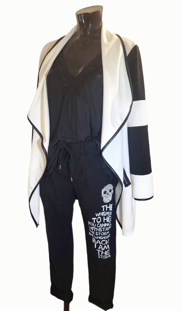 Blazer schwarz/weiss, Gr. 38/40, 1x verfügbar