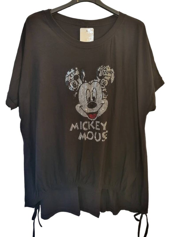 Shirt schwarz "Mickey Maus", Gr. 38 - 44/46, 1x verfügbar