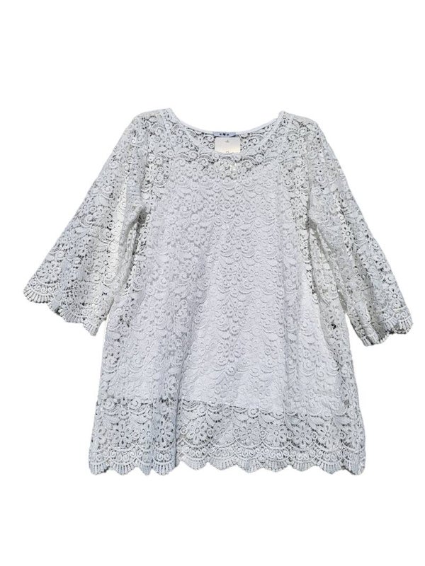 Spitzenshirt mit Trägertop weiss, Gr. 36 - 40, 1x verfügbar