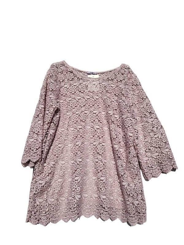 Spitzenshirt mit Trägertop altrosa, Gr. 36 - 40, 1x verfügbar