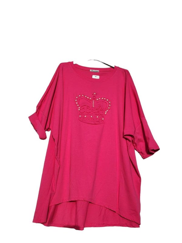 Tshirt pink "Krone", Gr. 38 - 44, 1x verfügbar