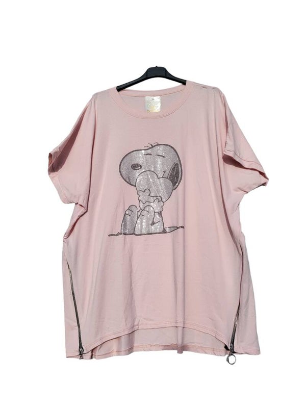 Tshirt rosa "Snoopy", Gr. 38 - 42, 1x verfügbar