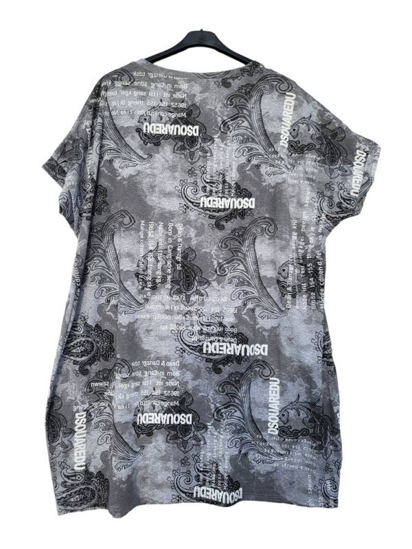 Longshirt grau mit Schrift, Gr. XL, 1x verfügbar