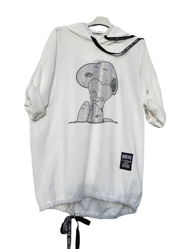 Langarmshirt weiss "Snoopy", Cr. 38 - 42, 1x verfügbar