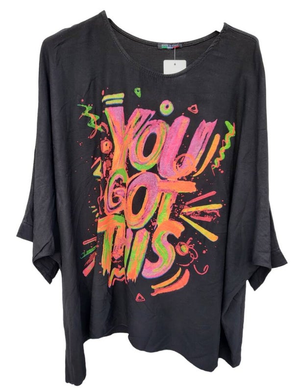 Tshirt schwarz "YOU GOT THIS", Gr. 38 - 42, 1x verfügbar