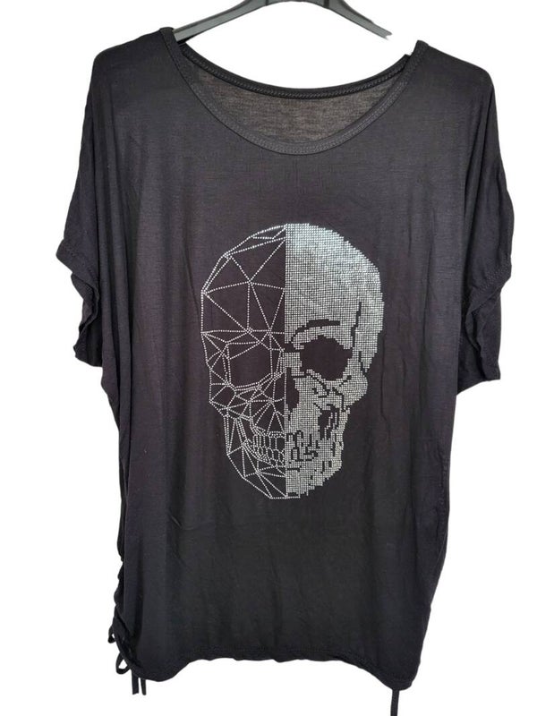Tshirt schwarz "Totenkopf", Gr. 36 - 42/44, 2x verfügbar