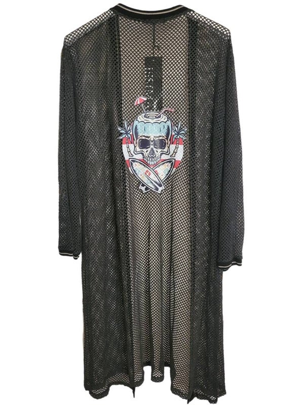 Lochcardigan schwarz "Skull", Einheitsgrösse bis 42, 1x verfügbar