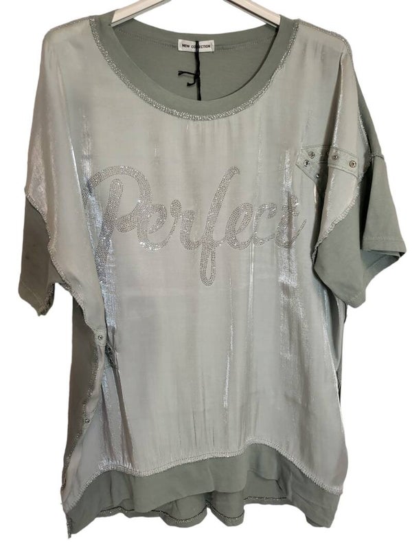 Tshirt militär-grün "PERFECT", Gr. 38 - 42, 1x verfügbar