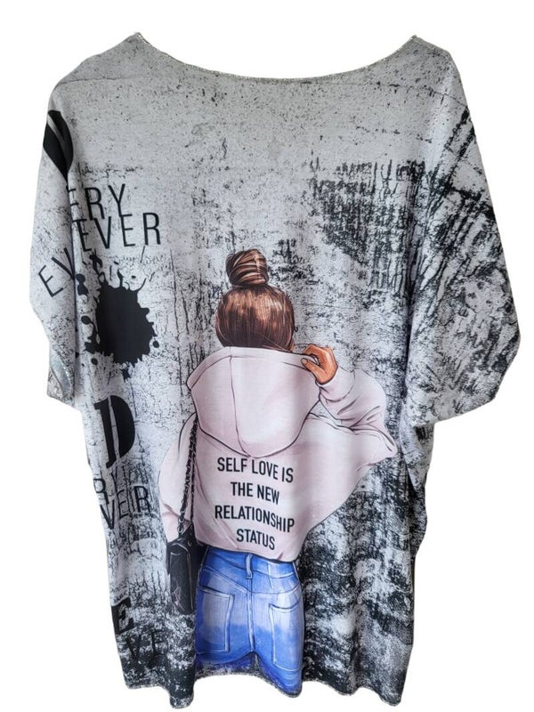 Tshirt "Self love.. ", Gr. 38 - 42/44, 1x verfügbar