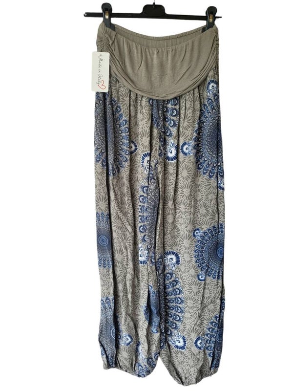 Pludderhose olivegrün "flowers", Gr. 38/40 - 46, 1x verfügbar