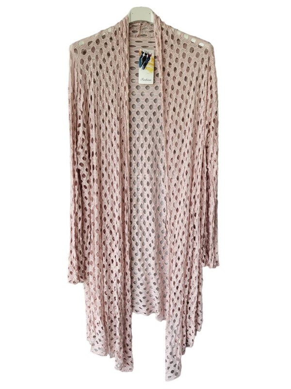 Cardigan altrosa mit tarnlochung, Gr. onesize, 1x verfügbar
