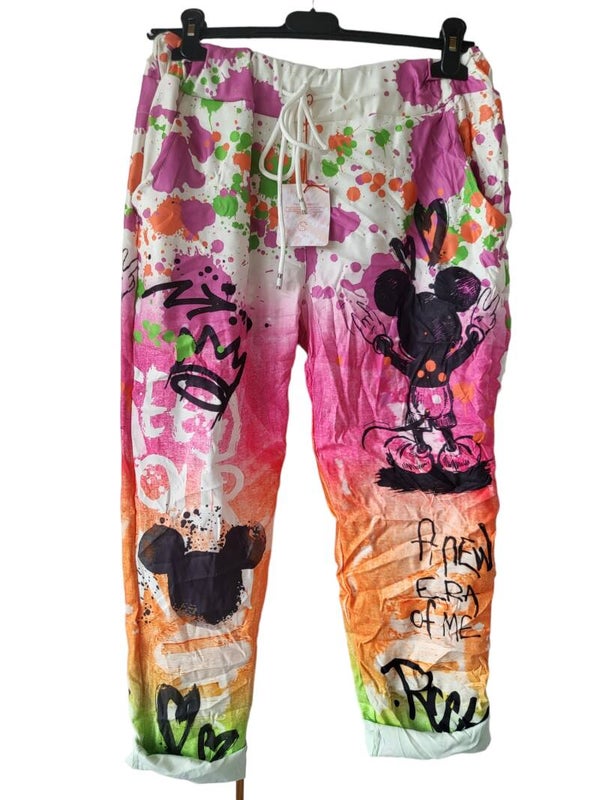 Stretchhose pink "Mickey Maus", Gr. 38 - 42, 1x verfügbar