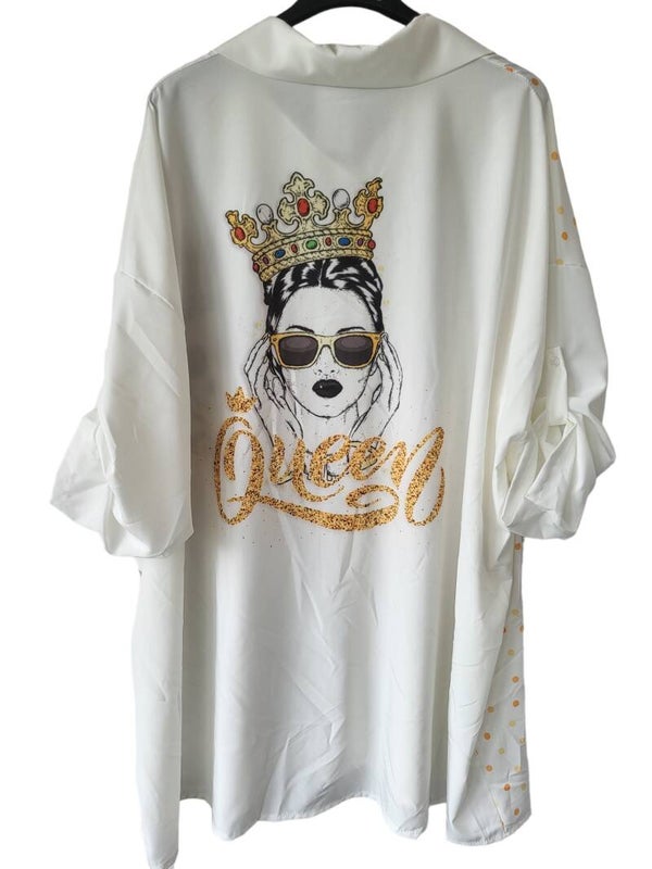 XXL Longbluse "Queen", Gr.44- 52, 1x verfügbar