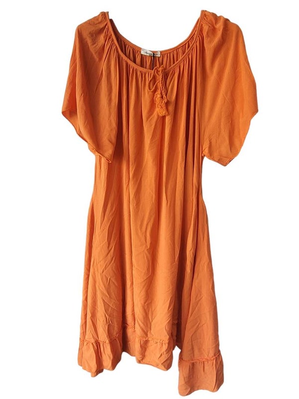 Sommerkleid orange, Gr. XL, 1x verfügbar