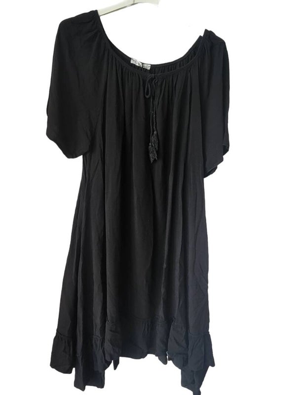 Sommerkleid schwarz, Gr. XL, 1x verfügbar