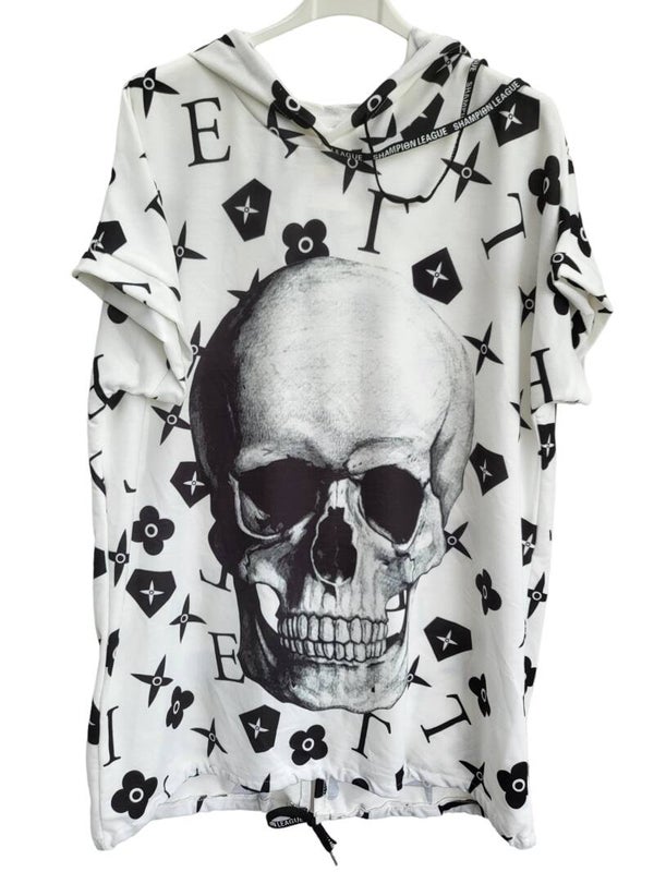 Tshirt weiss "Totenkopf", Gr. 38 - 44, 1x verfügbar
