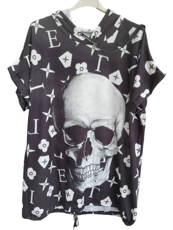 Tshirt schwarz "Totenkopf", Gr. 38 - 44, 2x verfügbar