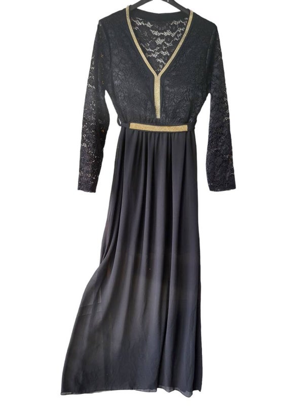 Abendkleid schwarz mit Spitze, Gr. 38 - 42, 1x verfügbar