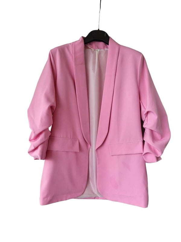 Blazer rosa mit knitter Ärmeln, Gr. 38 - 40/42, 1x verfügbat